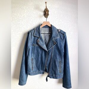 GAP Medium Blue Denim Moto Jacket
